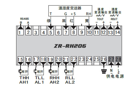 温湿度控制器 接线图