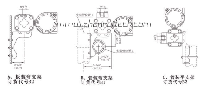 压力变送器安装方式图