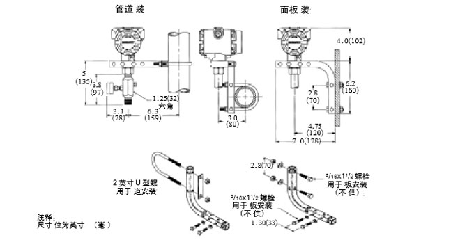 法兰式液位变送器安装图