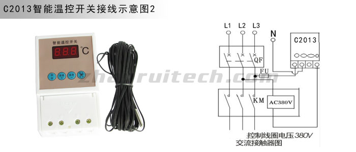 风机温控器_大功率温控器接线图2