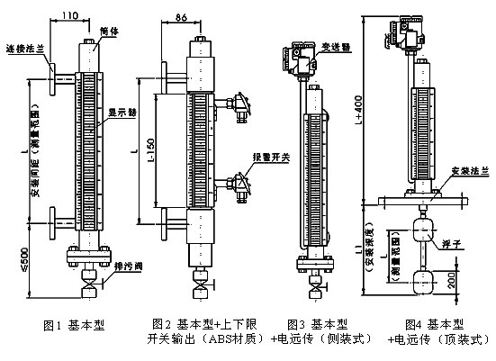 远传磁翻板液位计原理图