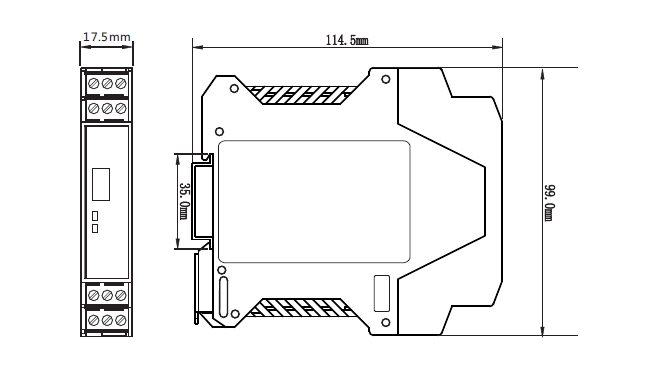 ZR-30智能信号隔离器外形尺寸