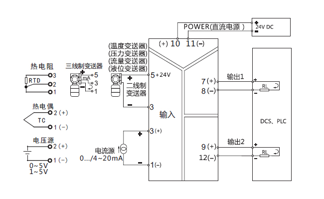 ZR-30智能信号隔离器接线图