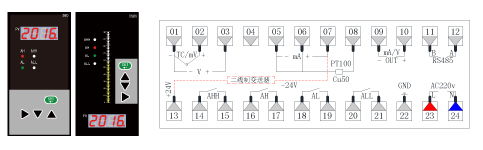 ZR-S803/TS803单光柱数显表接线图/