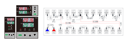 ZR-D923/D423/S423双回路数显表接图