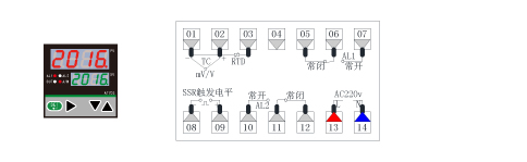 AT70D温度PID调节仪接线图(72*72)