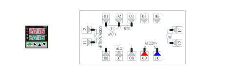 AT70D2温度PID调节仪接线图(48*48)