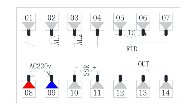 CHB/ZR-AT902PID温控仪接线图(通用型)