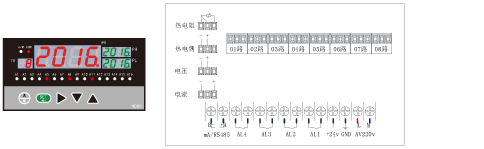 8路温度巡检仪接线图