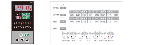 16路温度巡检仪接线图