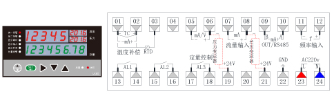 LK802补偿式流量积算仪接线