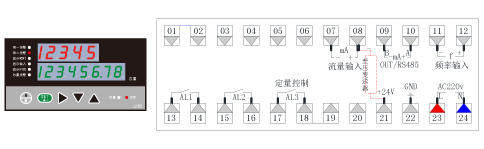 LK801流量积算仪接线图